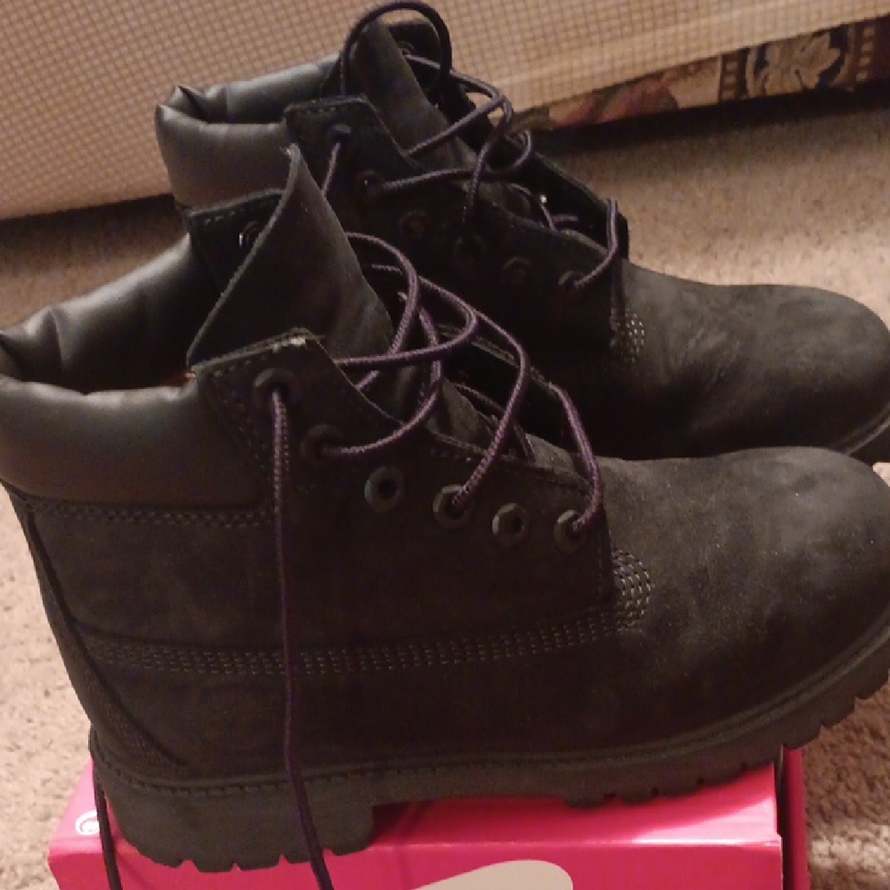 Timberland Black Rugged Sole Boots